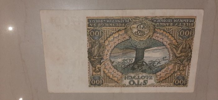 Banknot 100 zł z 1934r. stan b.dobry.