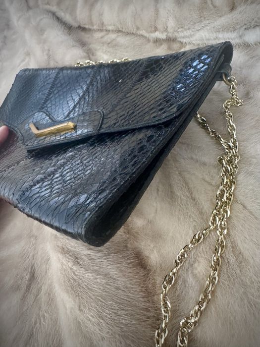 Elegancka torebka z naturalnej skóry wężowej