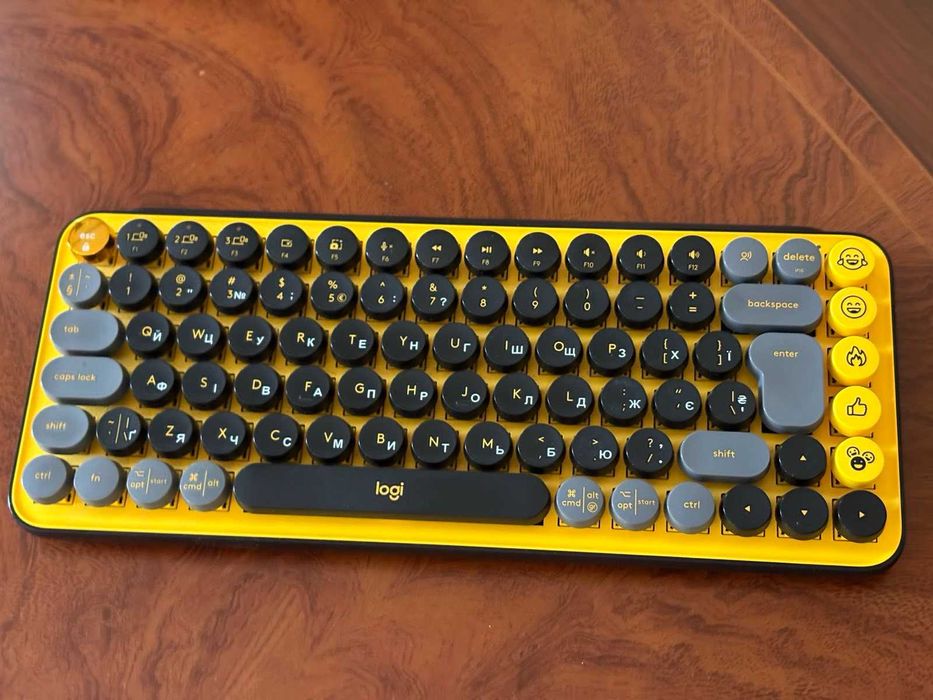 Logitech POP Keys Wireless Mechanical Keyboard UA Blast Yellow (идеал)