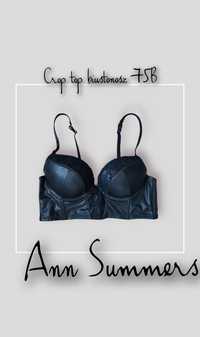 Biustonosz eko skóra Crop top Ann Summers S 36 75B Nowe