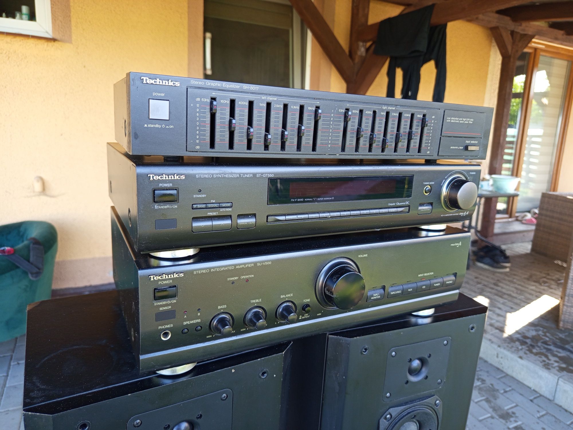Zestaw Technics wzmacniacz tuner korektor rak-su129wh