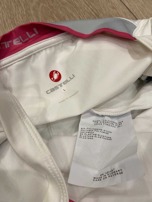 | L-M | Женский Велокостюм / Вело боди Castelli White Perla Body Suit