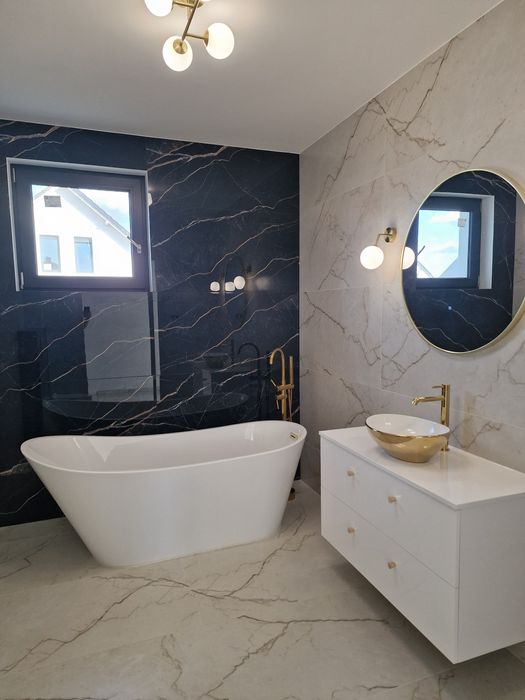 Wykończenie łazienek,  wymiany kabin prysznicowych