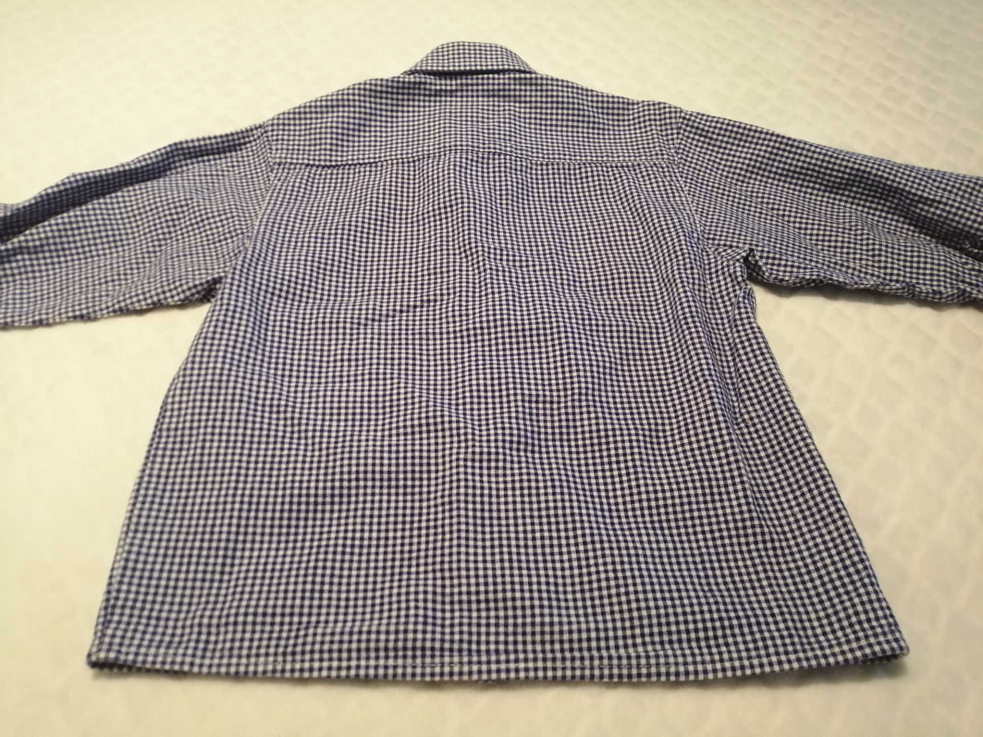 Koszula chłopięca, rozpinana, długi rękaw, 104, kratka (Odzież)