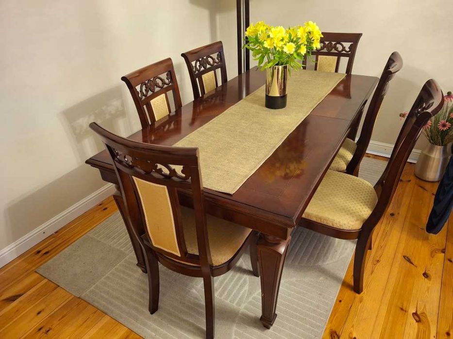 Elegancki stół + 6 krzeseł