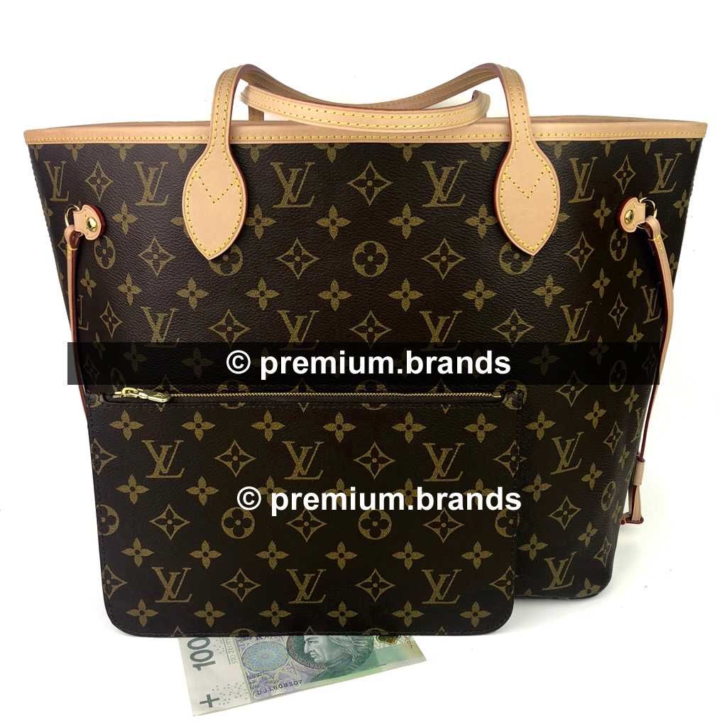 Torebka Louis Vuitton Neverfull MM canvas Monogram/skóra naturalna