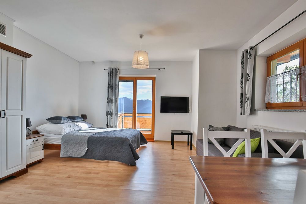 Ferie zimowe w górach, Kościelisko obok Zakopanego, apartamenty, widok