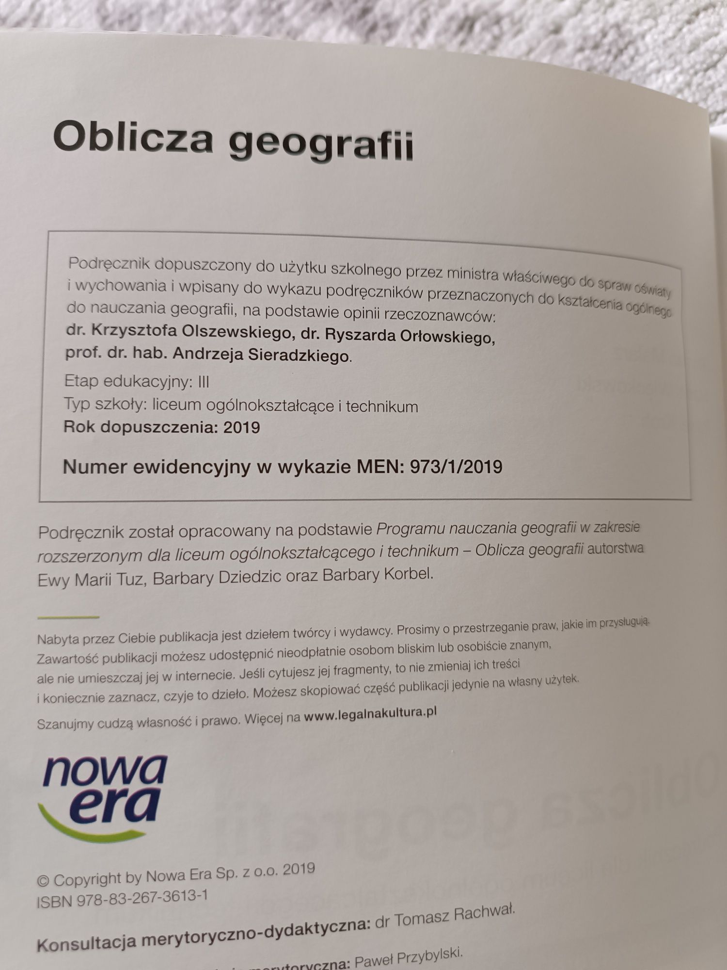 Podręcznik Oblicza geografii 1 zakres rozszerzony