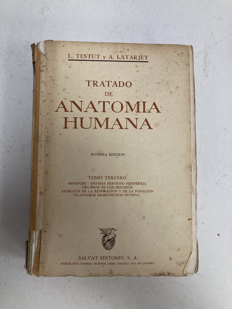 2 Livros antigos Tratado de Anatomia Humana, L. Testut