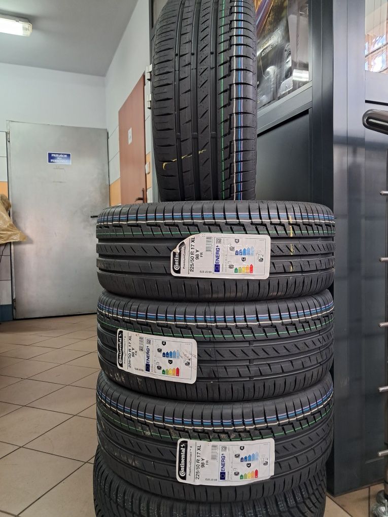 Opony 4x 225/50R17 Continental PremiumContact 6 XL Lato Nowe Demo
