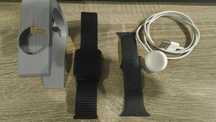 Apple Watch 3 42mm + materiałowa opaska i podstawka