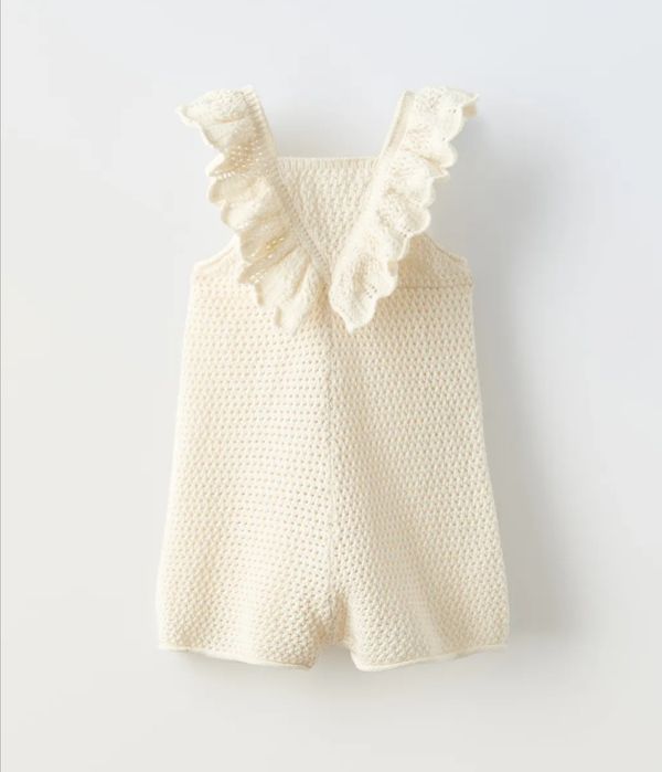 Ogrodniczki z dzianiny szydełkowej Zara 104