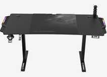 Biurko Gamingowe Ultradesk LEVEL V2 LED RGB (Czarne)elektryczne
