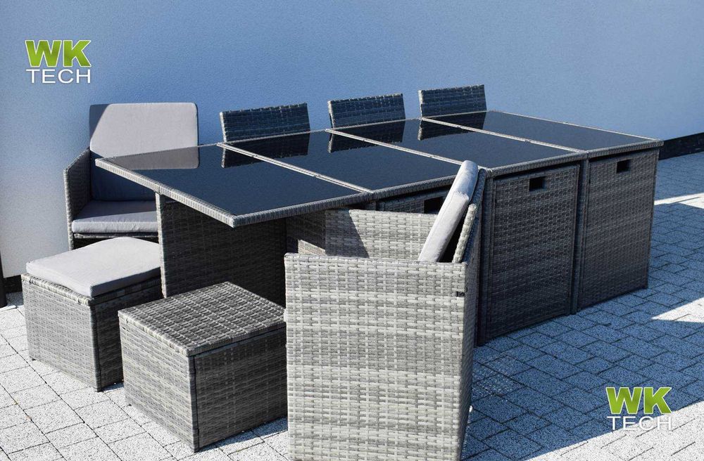 Meble ogrodowe PREMIUM 12 osób NOWE zestaw mebli ogrodowych pokrowiec