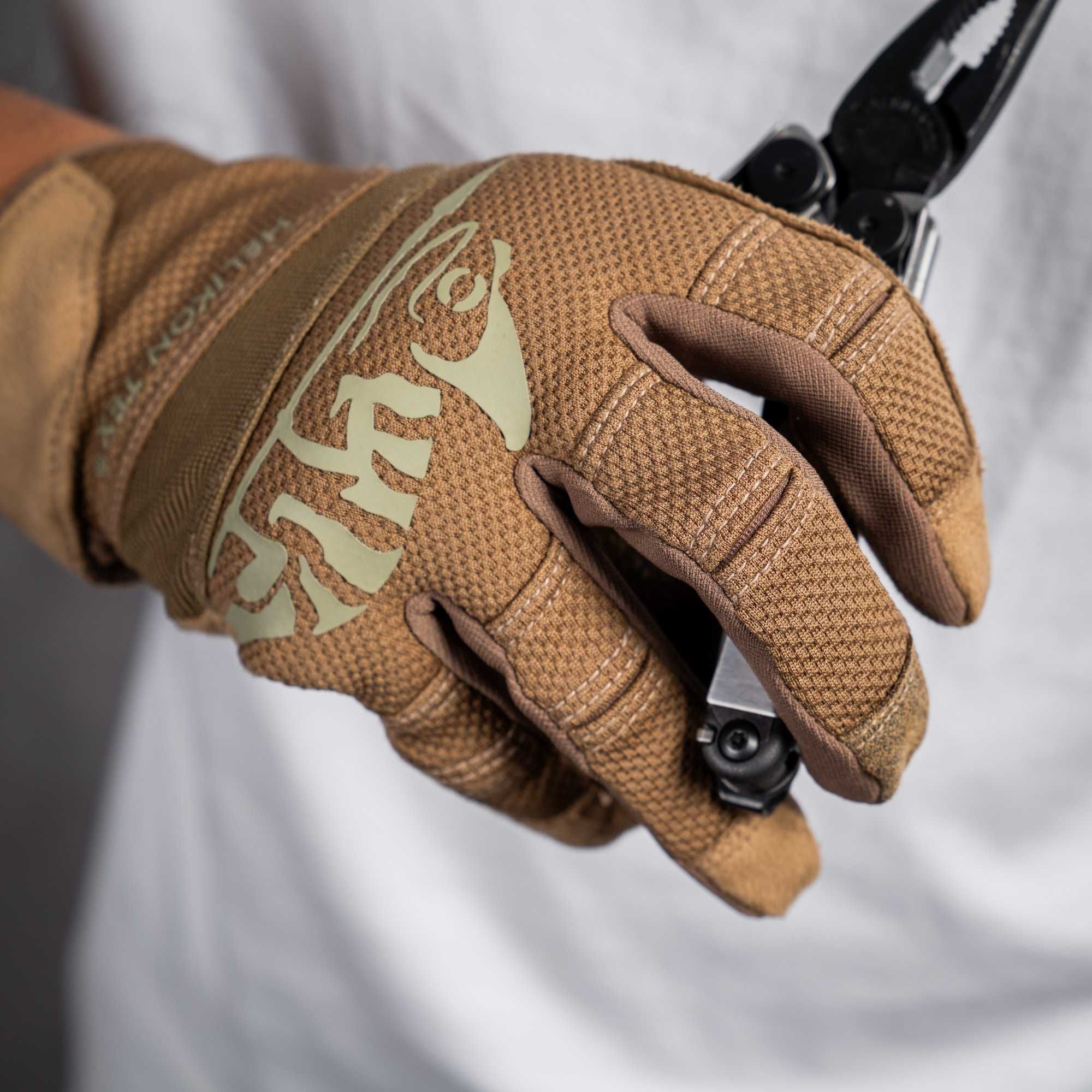 Перчатки Helikon-tex RANGE TACTICAL мультикам тачскрин рукавиці міцні