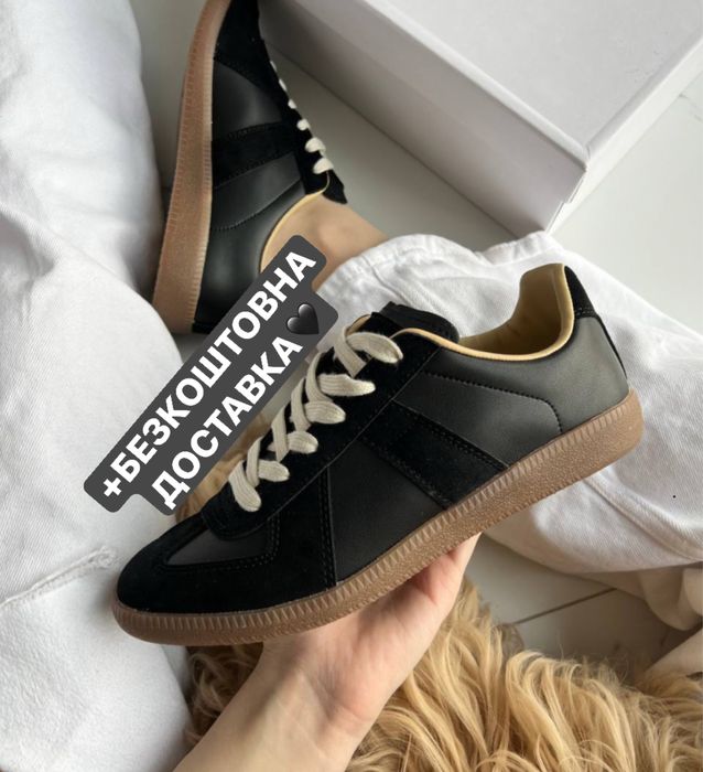 БЕЗКОШТОВНА ДОСТАВКА‼️Кросівки Maison Margiela Replica Black (Чорні)