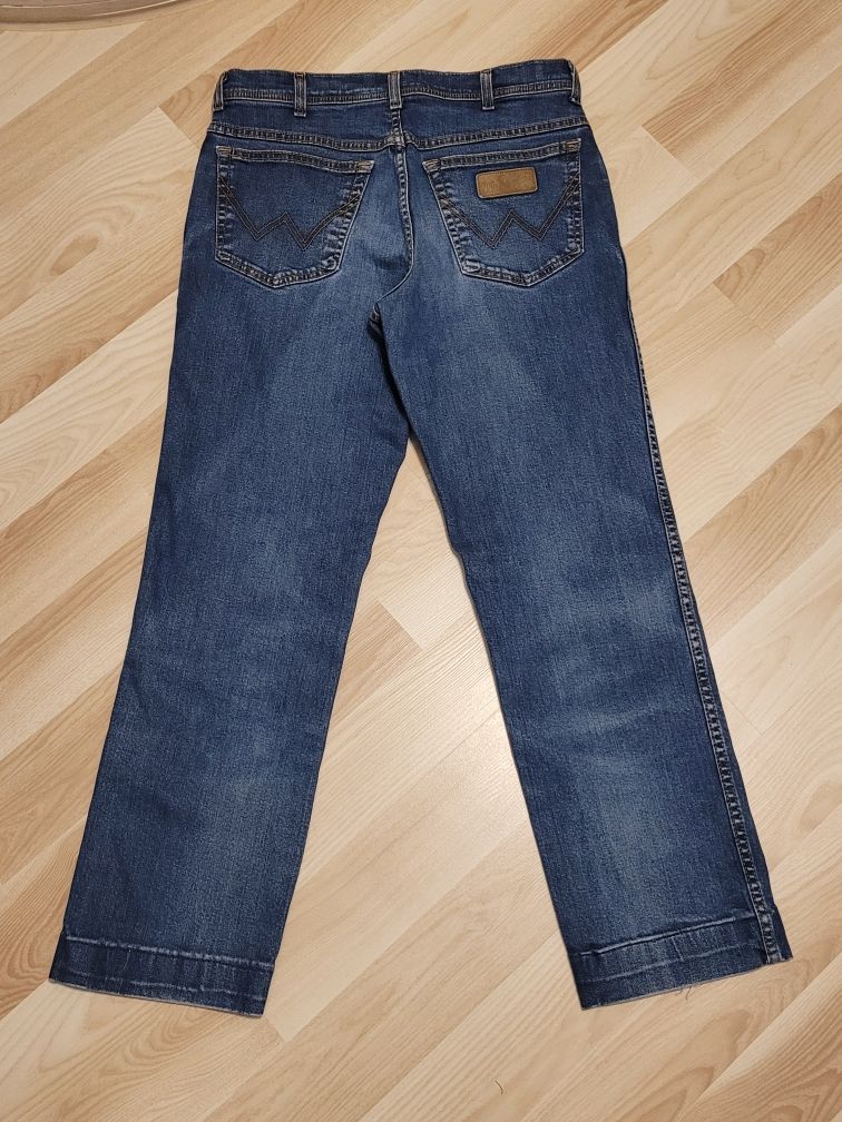 Spodnie Wrangler męskie W33 L34 texas stretch 98,5%Bawełna wysoki stan