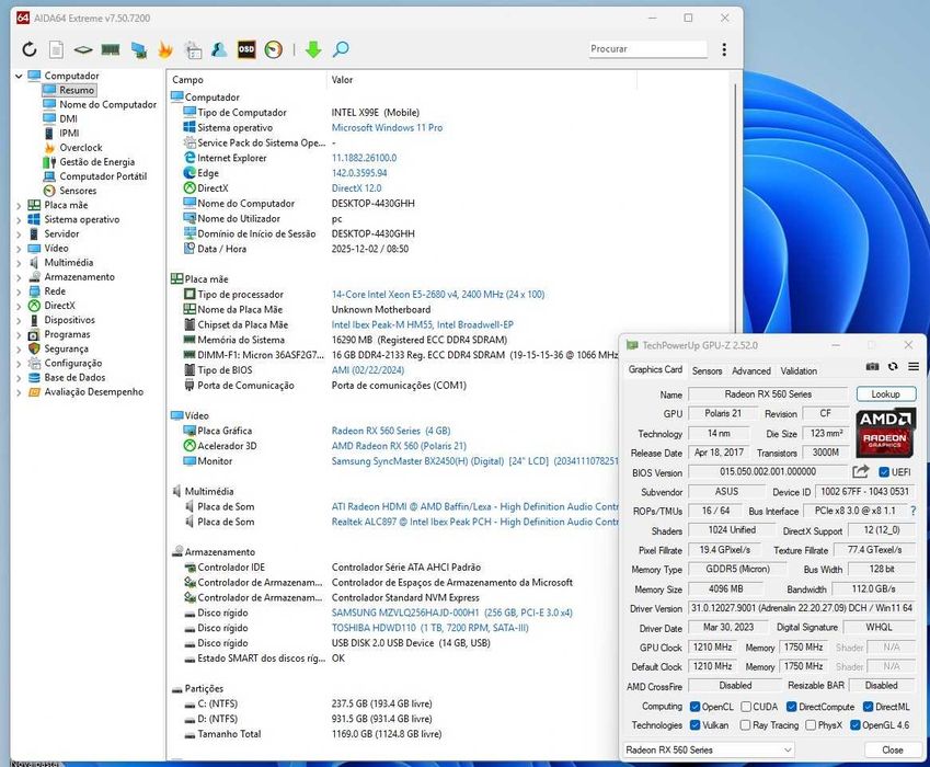 Torre Desktop Gaming Xeon