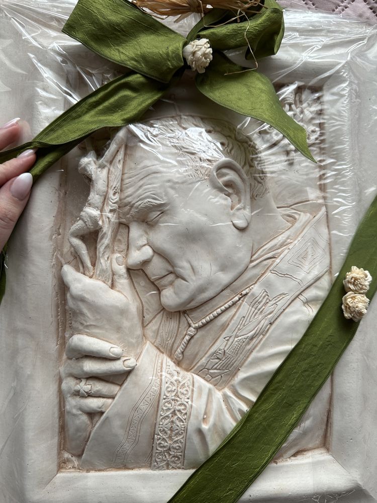 Płaskorzeźba obraz papież Jan Paweł II