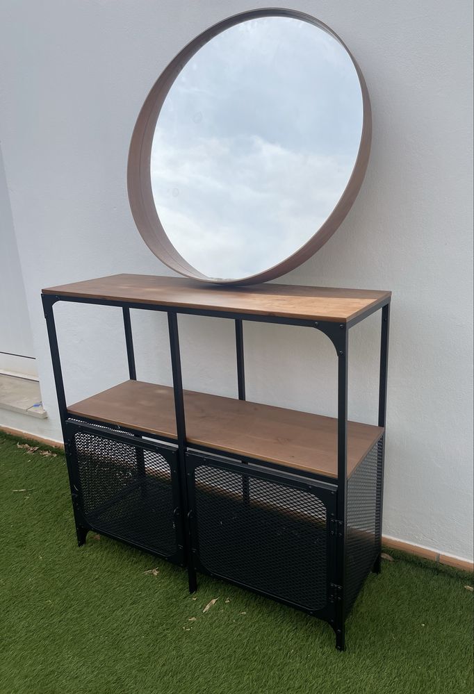Conjunto Movel Fjällbo e espelho stockholm Ikea