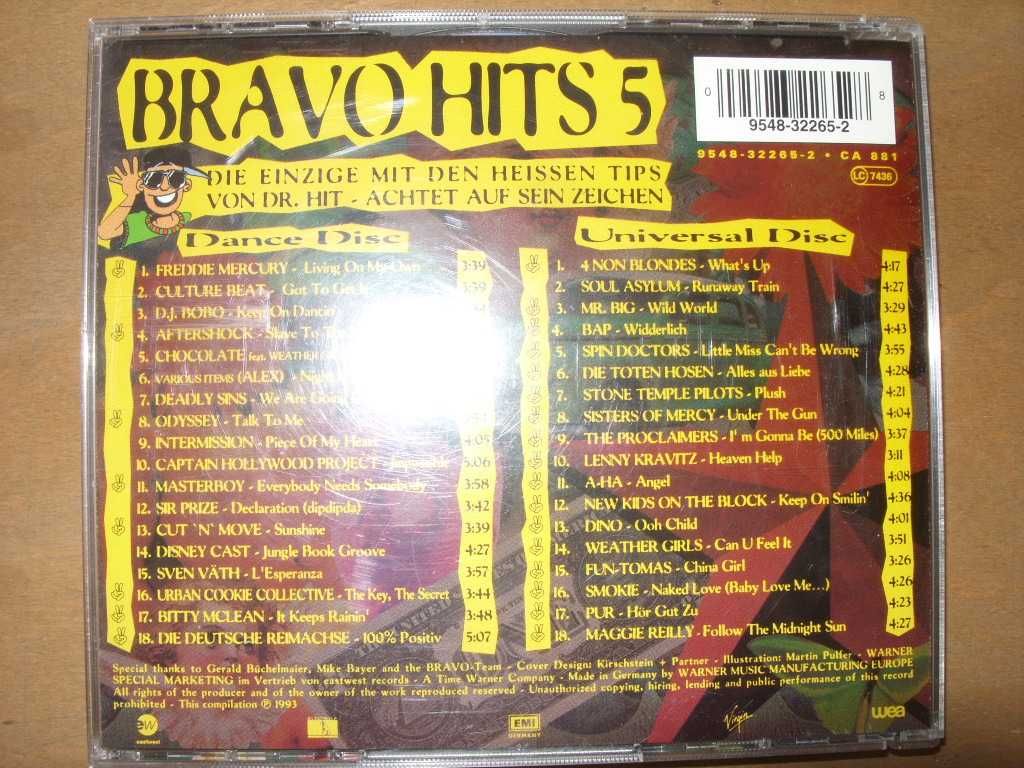 52. Dance  CD.; BRAVO HITS 5--2 cd,  1993 rok.