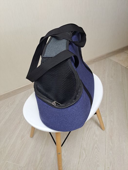 Нова Сумка переноска для котів і собак Zoo-hunt Loft 22х32х27 синя джи