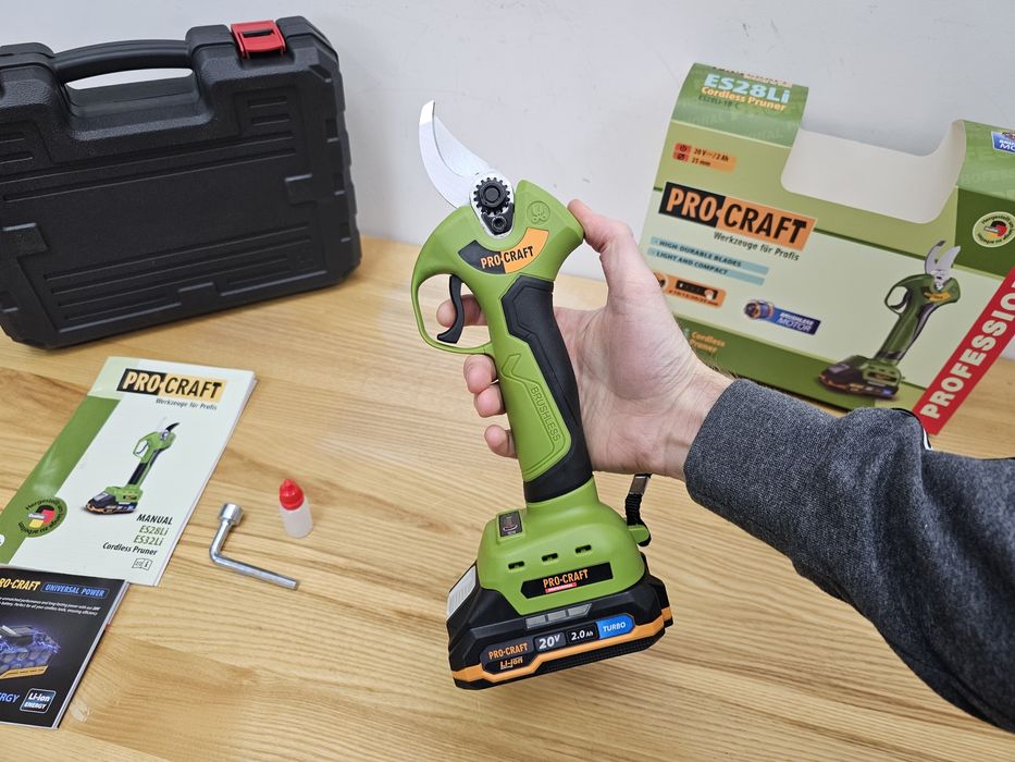 Секатор Procraft ES28LI +Кейс +Акб 2.0Ah Turbo Гарантия 36мес