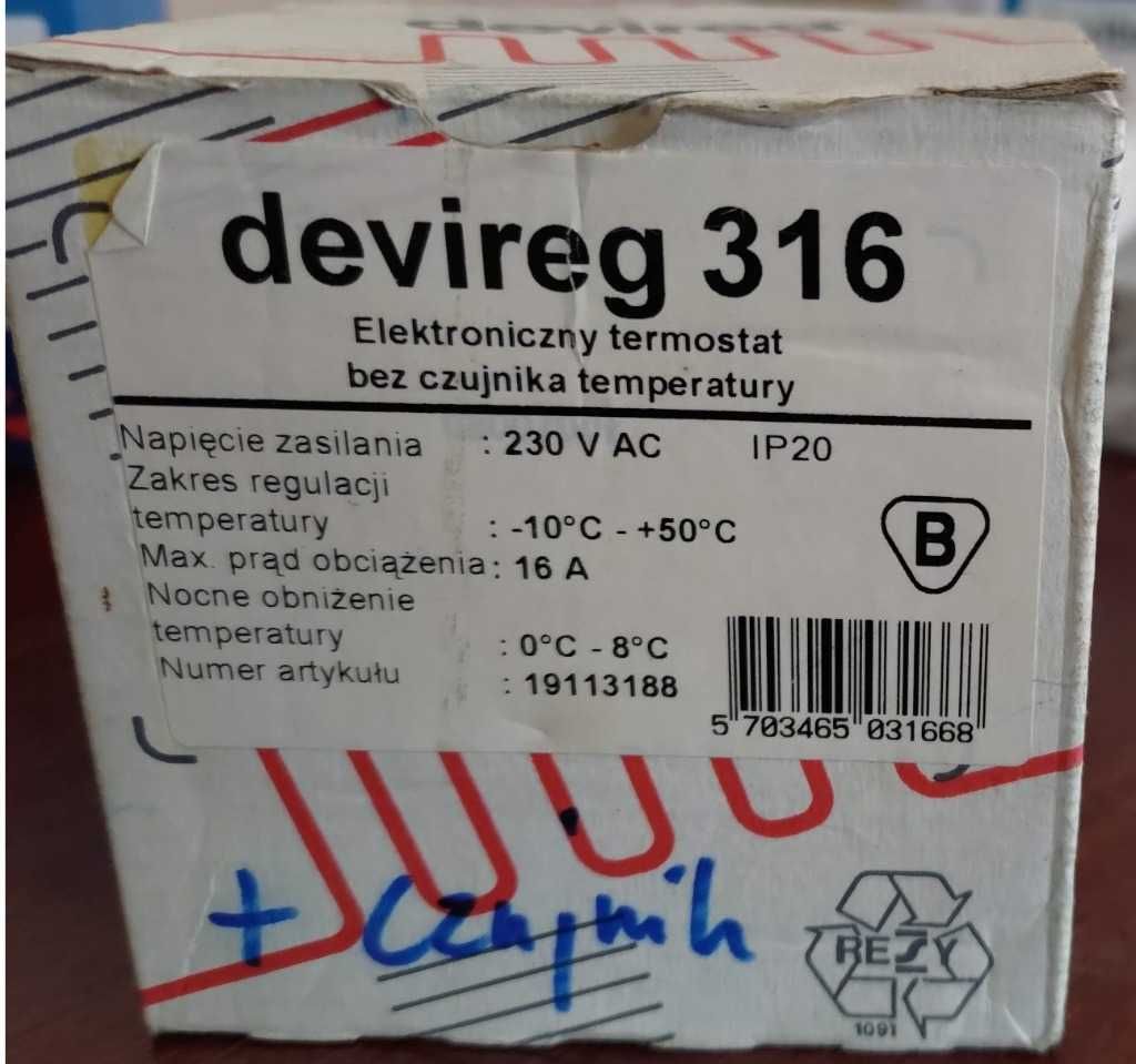 DANFOSS / DEVI Devireg 316 | TERMOSTAT -10 - +50