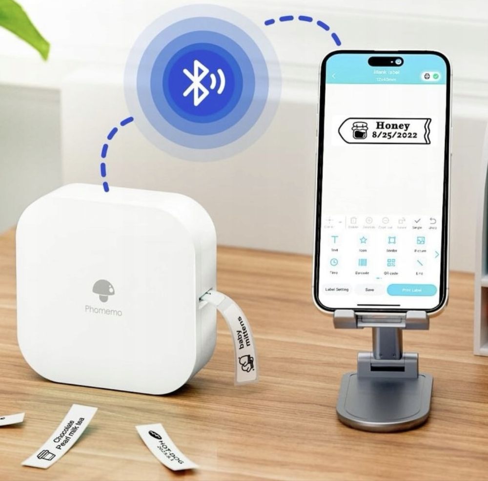 Phomemo Q30 drukarka etykiet Bluetooth + 3 rolki iOS Android