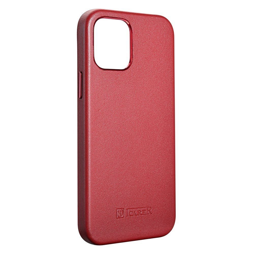 Etui Leather Do Iphone 12 / 12 Pro Czerwony (Kompatybilne Z Magsafe)