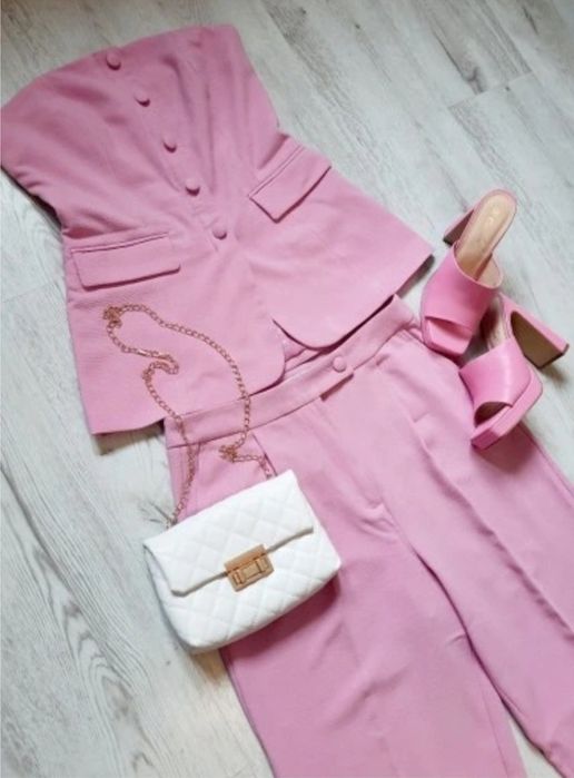 Elegancki komplet top ze spodniami 40 L