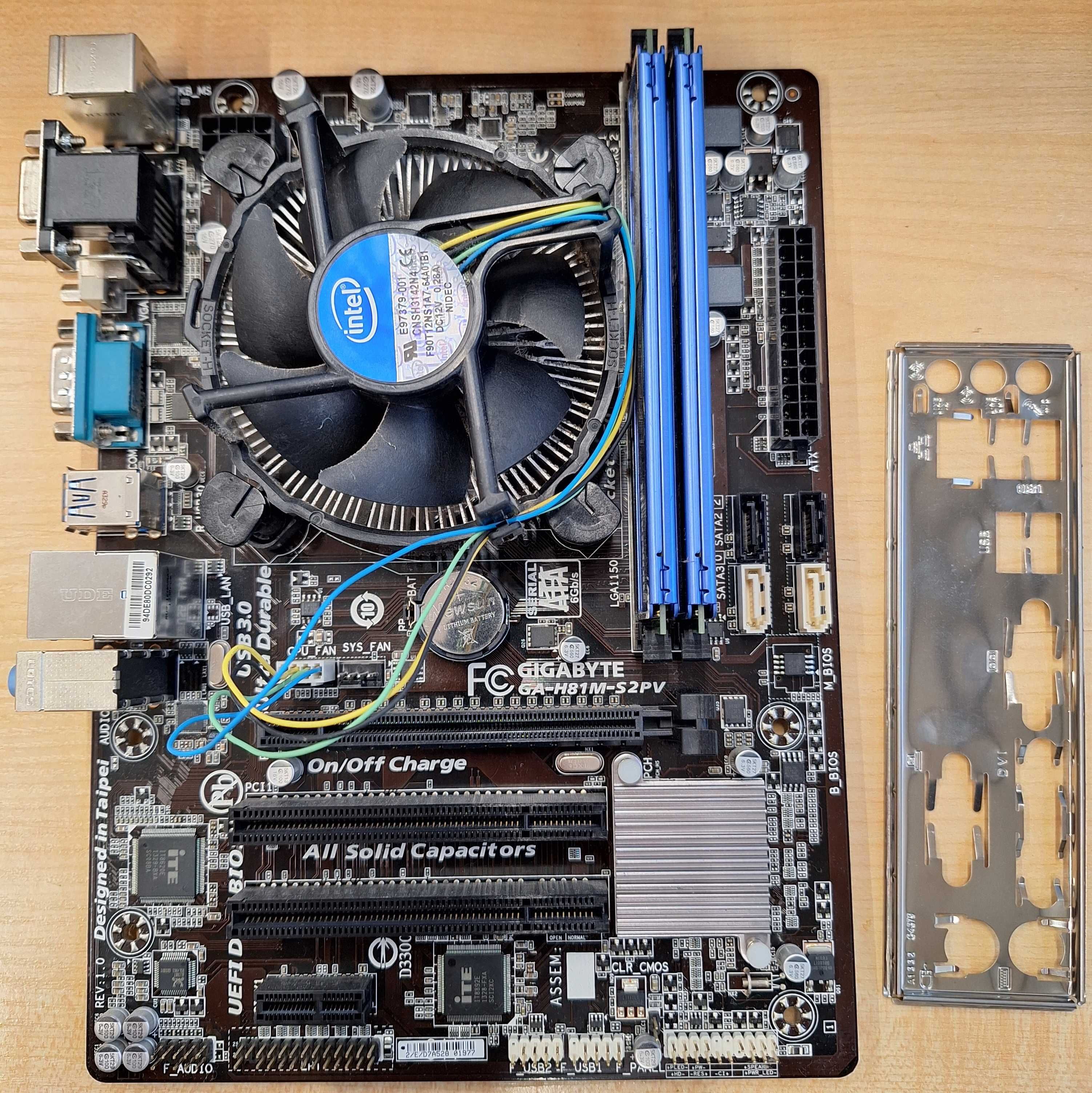 Zestaw Gigabyte GA-H81M-S2V procesor, RAM, HDD z Win11 pro, zasilacz