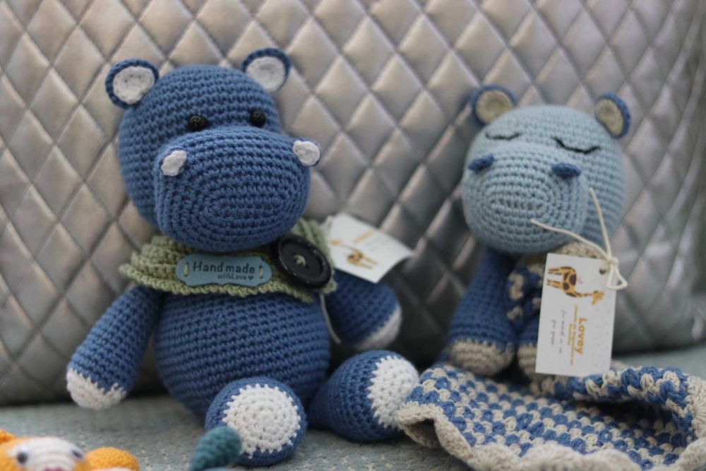 Amigurumi hipopótamo