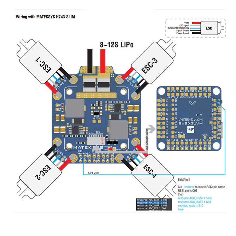 Плата распределения питания Matek PDB FCHUB-12S V2 for Xclass