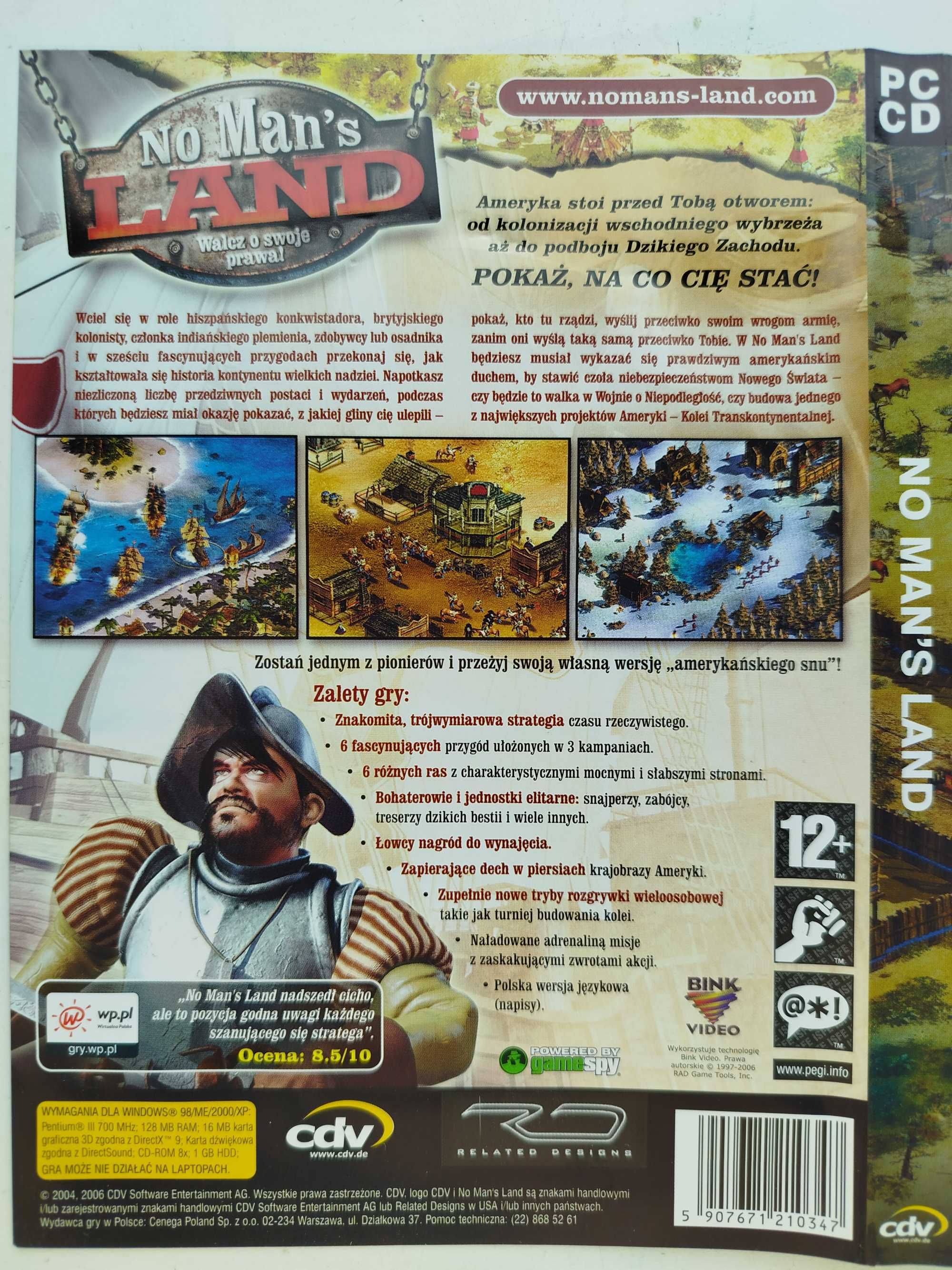 Gra No Man's Land Walcz o swoje prawa PC CD-ROM Opis !!! brak