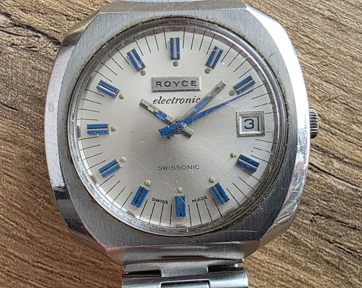 Męski Royce swiss made electronic swissonic elektromechaniczny