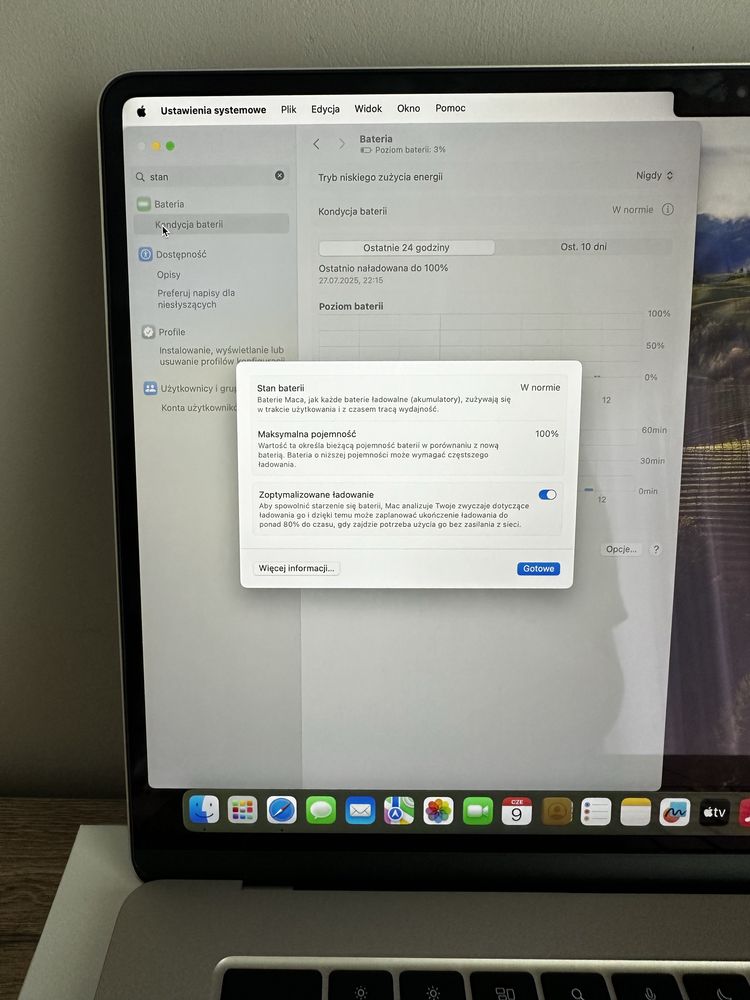 Apple MacBook 2024 Air M3/8GB/256/Mac OS Księżycowa poświata 10R GPU