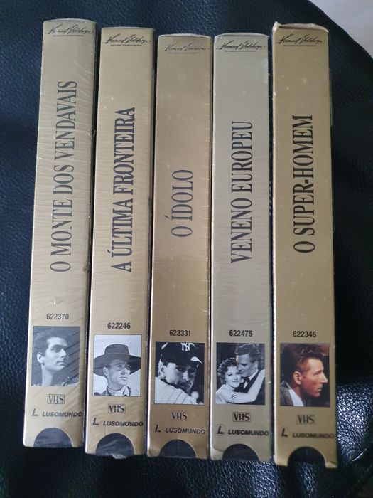 5 VHS novos com filmes antigos