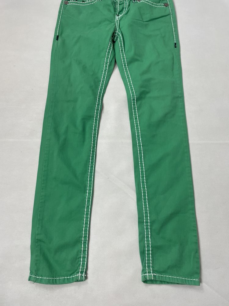 Męskie Bawełniane Jeansy True Religion Denim Green Jeans Trousers