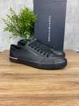Czarne sneakersy Tommy Hilfiger Core Corporate Vulc r. 45 – skórzane