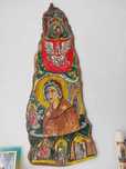 Obraz ręcznie malowany patriotyczny religijny deska asymetryczna