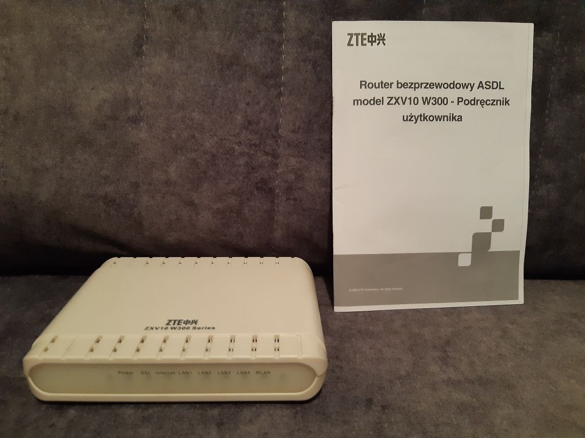 Router ZTE ZXV10 W300 802.11g, 802.11b, 802.11n (Wi-Fi 4)