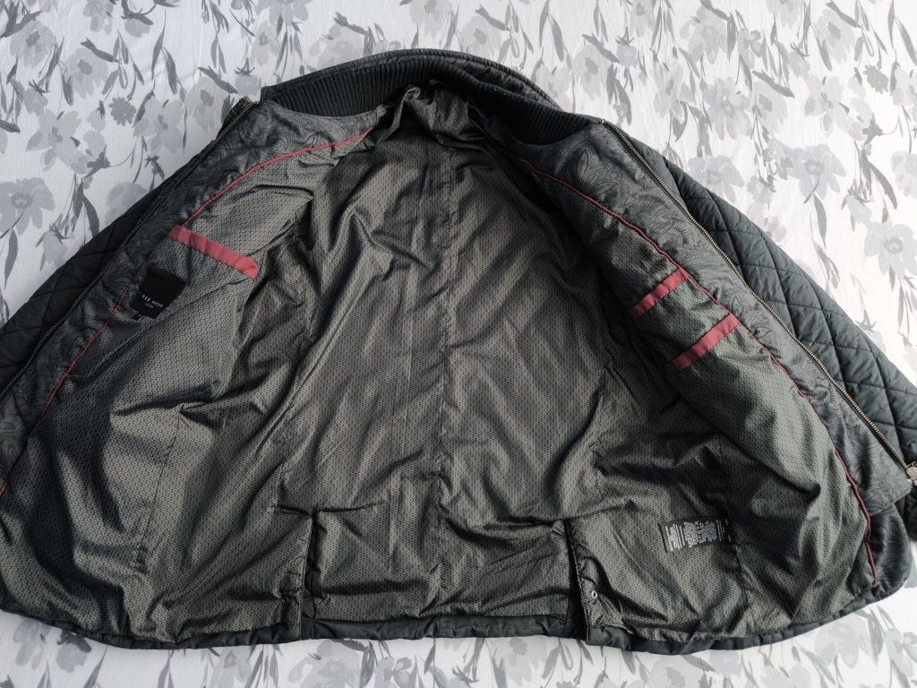 Ted Baker - czarna pikowana kurtka męska 100% cotton bawełna size 3 (M