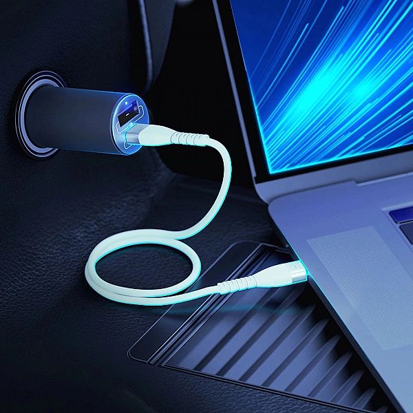 Ładowarka samochodowa 3mk Hyper Car Charger USB-C USB-A 100W - srebrna