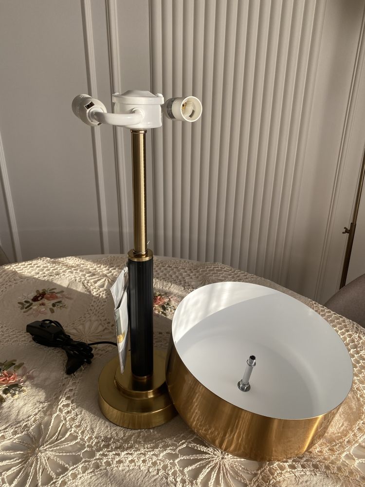 Lampa złota, glamour, dwie zarówki, Home&You