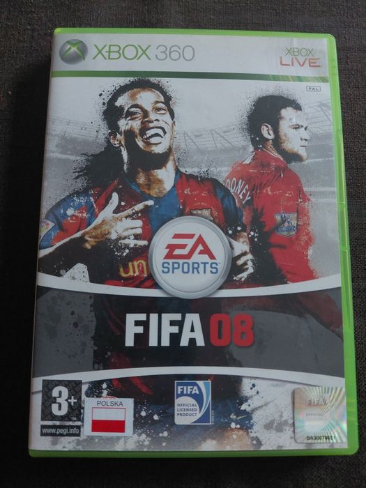 Gra Fifa 08 po polsku !!! na xbox 360 Ronaldinho Rooney