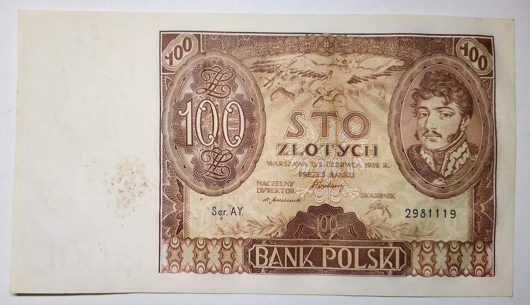 100 złotych 1932 Ser.AY +X+