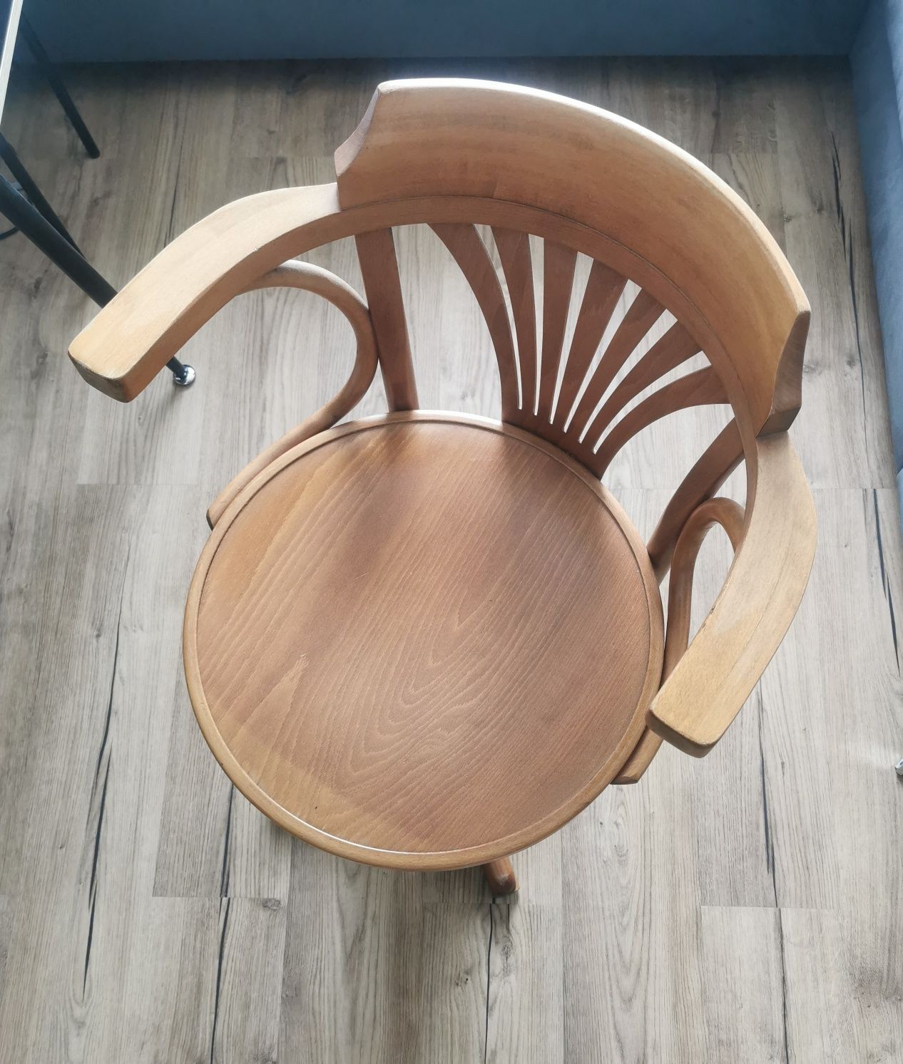 Fotel krzesło obrotowe Thonet retro