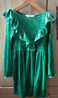 Sukienka zielona elegancka h&m 128