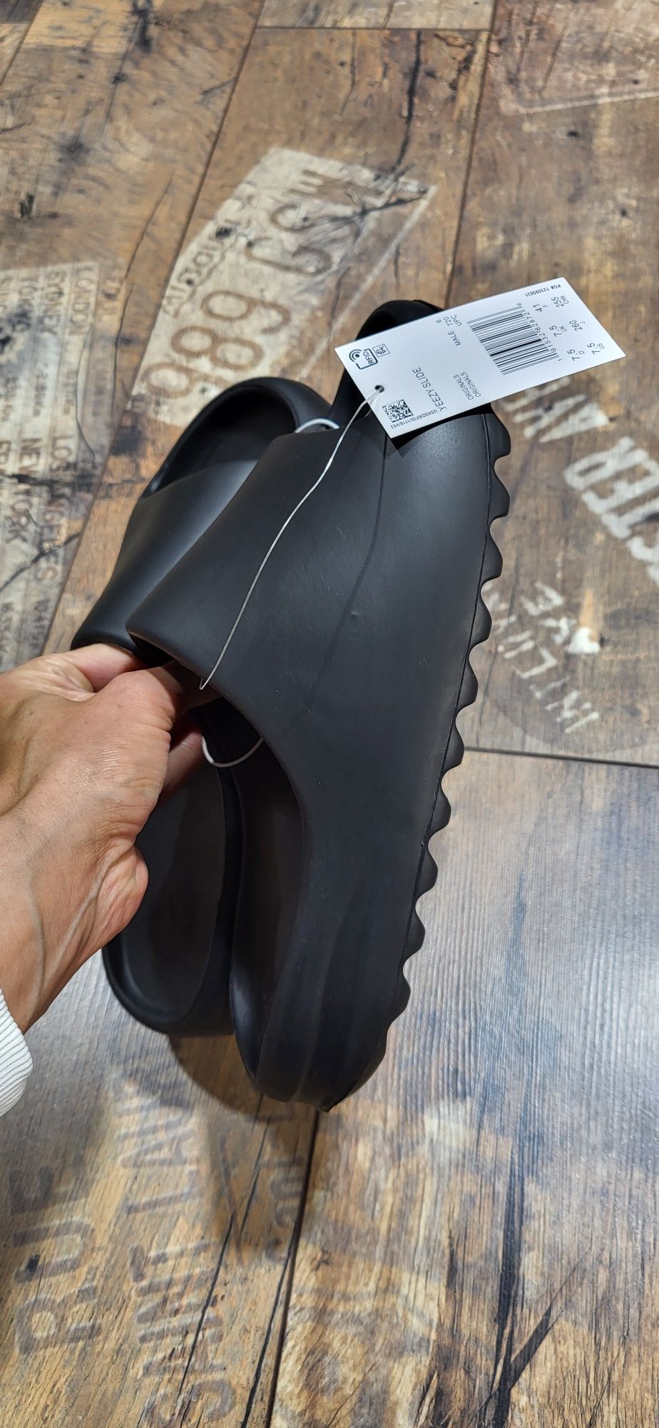 Czarne klapki yeezy slide unisex damskie męskie 41